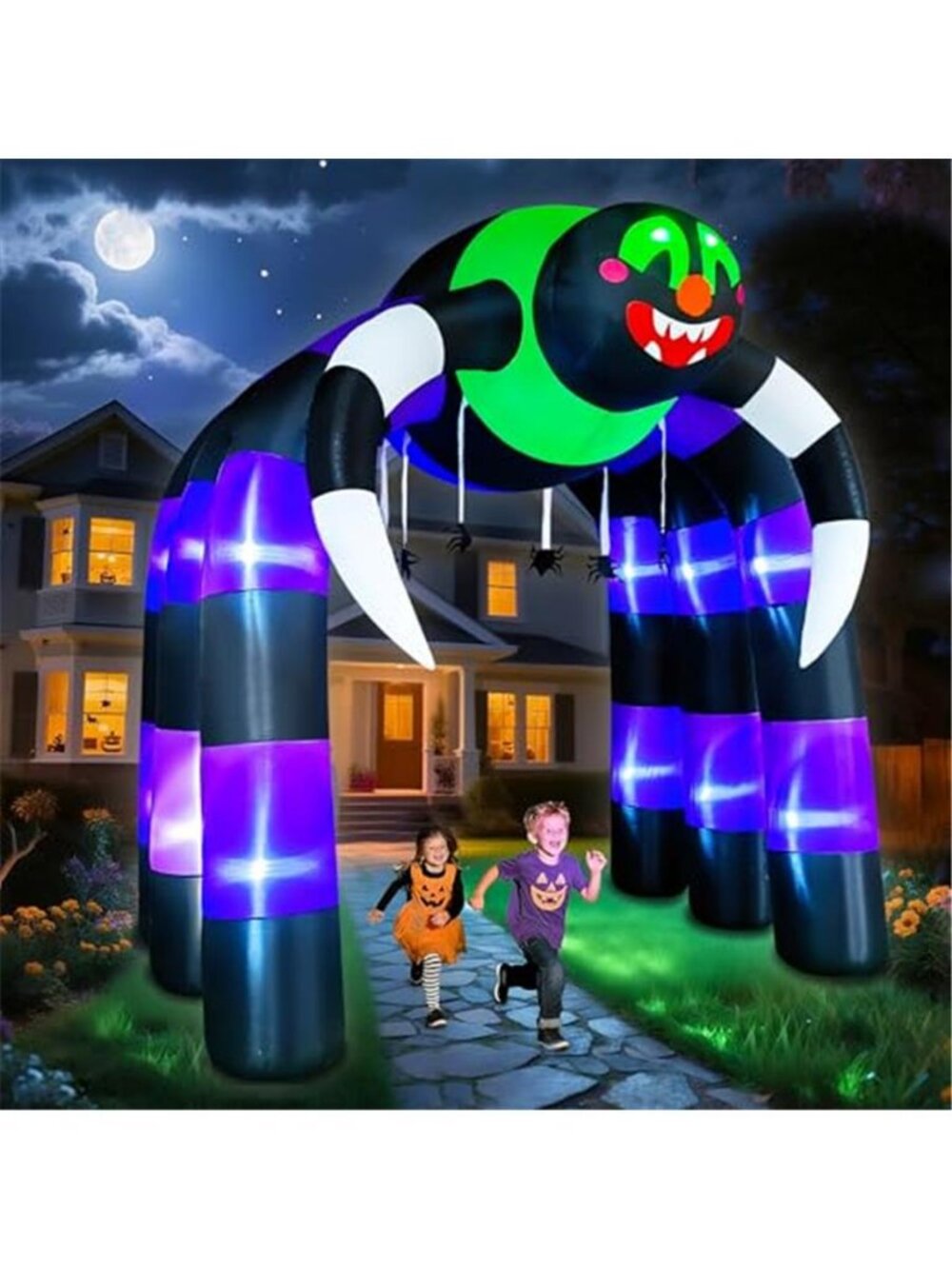 10FT Giant Halloween Inflatable Spider Arch Outdoor Decoration